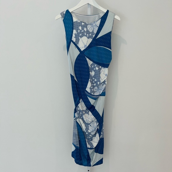 EMILIO PUCCI BLUE PRINTED DRESS MODEL 32RL83 SIZE IT 44 / US 10 NWTS! - Picture 5 of 15